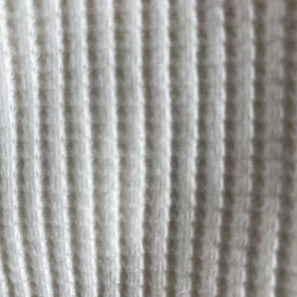 THE RANGE Jumbo Stark Waffle Knit Ruched Sides Cream Sleeveless Dress Size L NWT - Picture 7 of 8